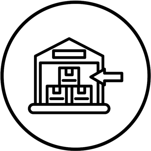 Estilo del icono de importación de diseño vectorial