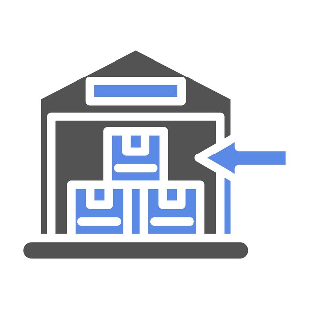 Estilo del icono de importación de diseño vectorial