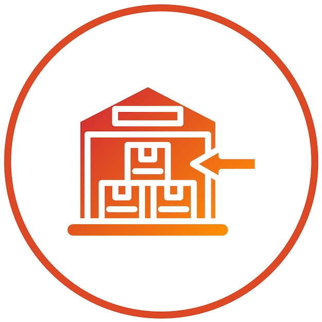 Estilo del icono de importación de diseño vectorial