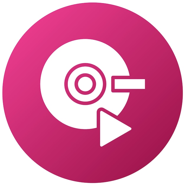 Estilo de icono de impresión de disco de diseño vectorial