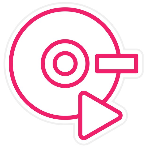 Estilo de icono de impresión de disco de diseño vectorial