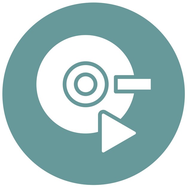 Estilo de icono de impresión de disco de diseño vectorial