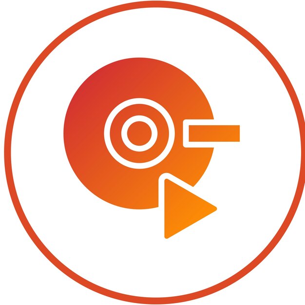 Estilo de icono de impresión de disco de diseño vectorial