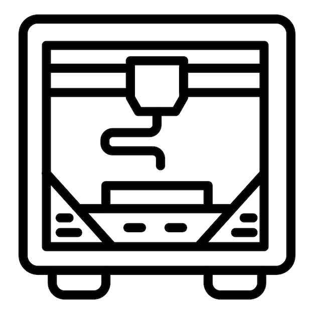 Estilo del icono de la impresora 3D