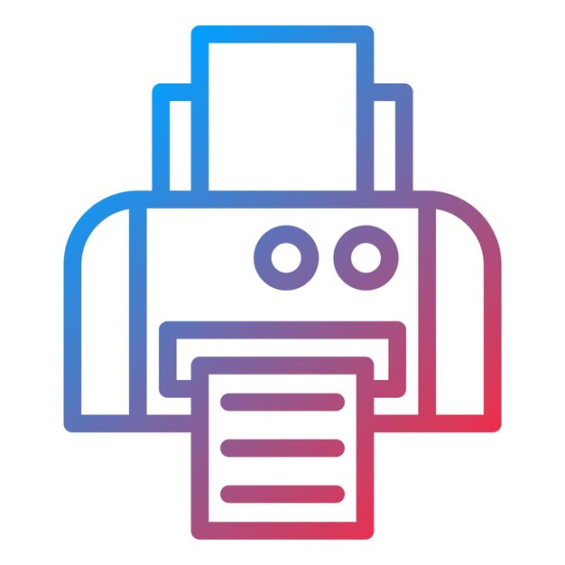 Estilo del icono de la impresora de diseño vectorial
