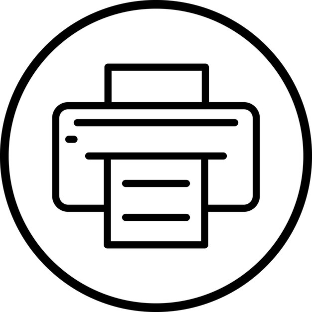 Estilo del icono de la impresora de diseño vectorial