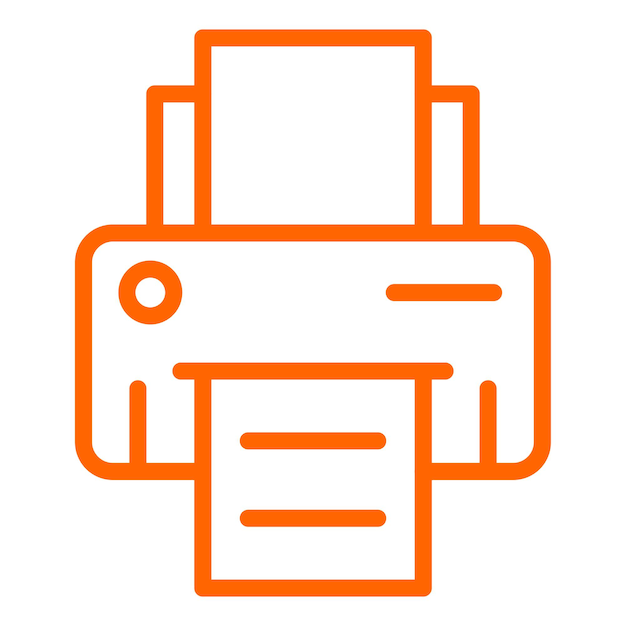 Estilo del icono de la impresora de diseño vectorial