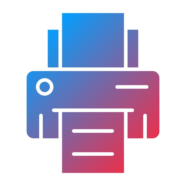 Estilo del icono de la impresora de diseño vectorial