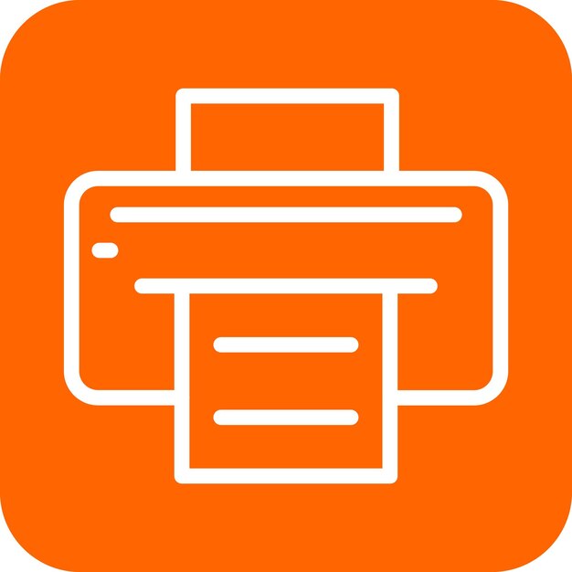 Estilo del icono de la impresora de diseño vectorial