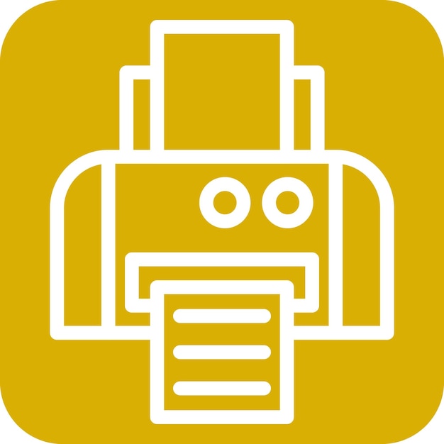 Estilo del icono de la impresora de diseño vectorial