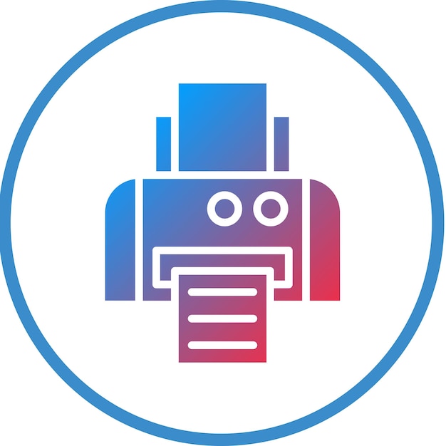 Estilo del icono de la impresora de diseño vectorial