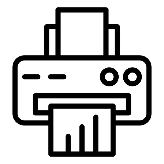 Estilo del icono de la impresora de diseño vectorial
