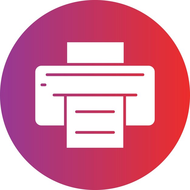 Estilo del icono de la impresora de diseño vectorial