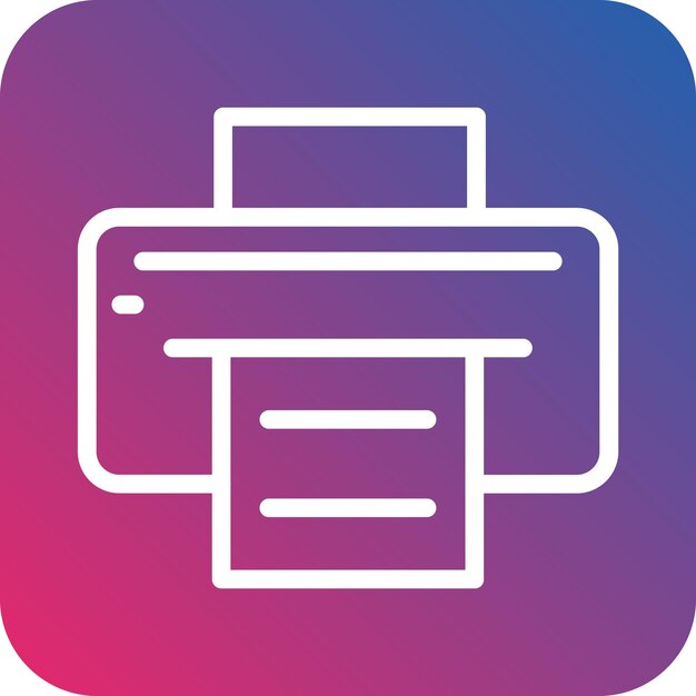 Estilo del icono de la impresora de diseño vectorial