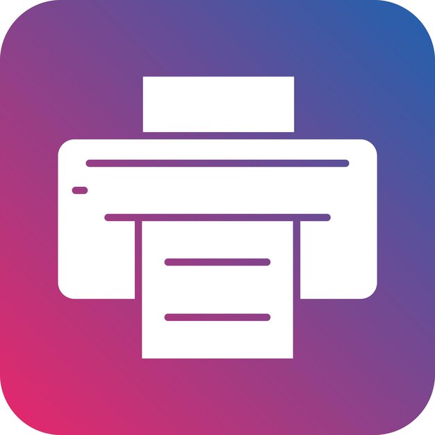 Estilo del icono de la impresora de diseño vectorial