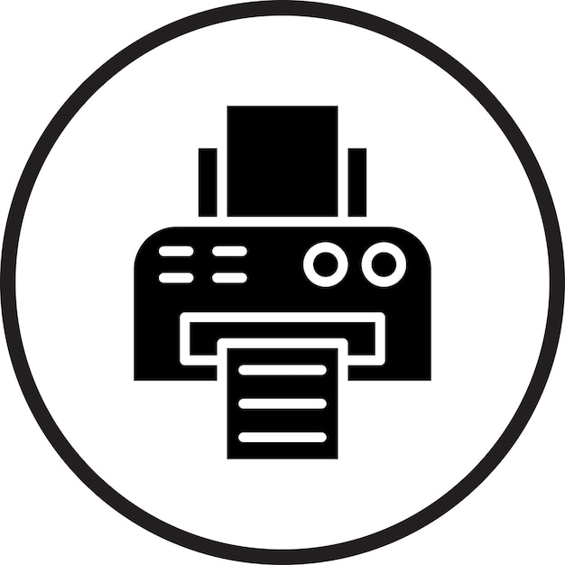 Estilo del icono de la impresora de diseño vectorial