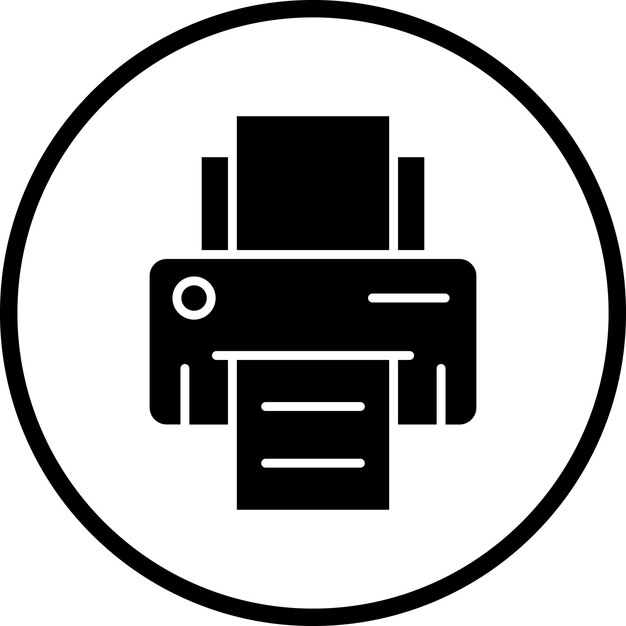 Estilo del icono de la impresora de diseño vectorial