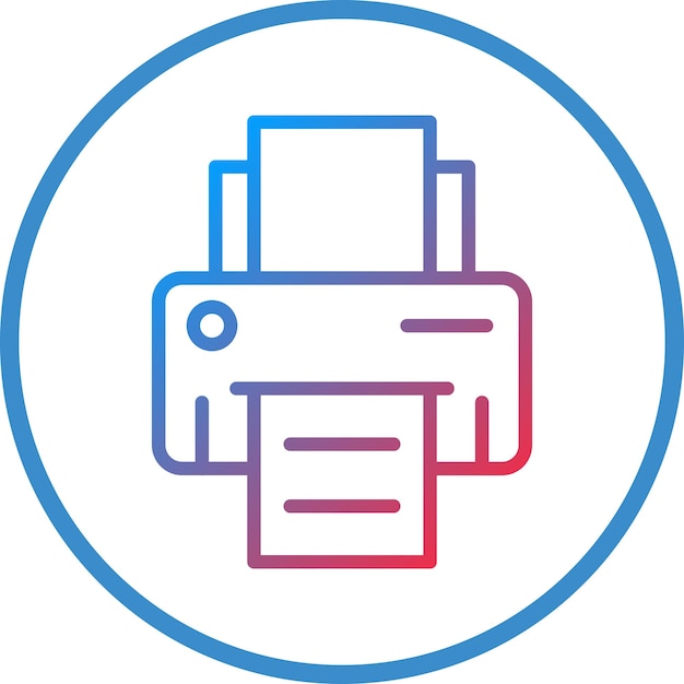 Estilo del icono de la impresora de diseño vectorial
