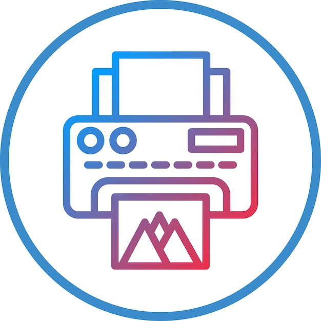 Estilo del icono de la impresora de diseño vectorial