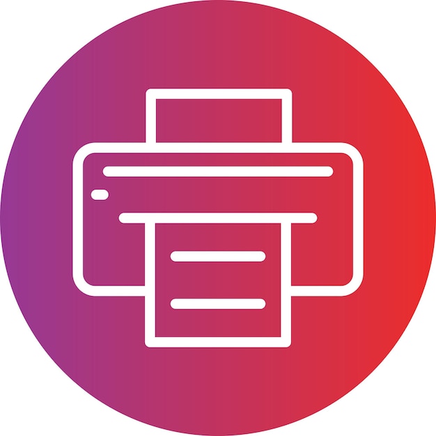 Estilo del icono de la impresora de diseño vectorial