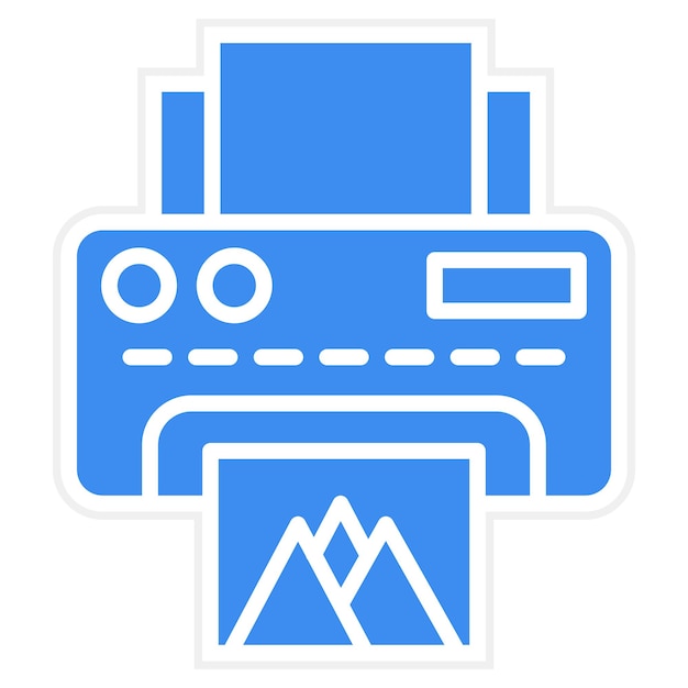 Estilo del icono de la impresora de diseño vectorial