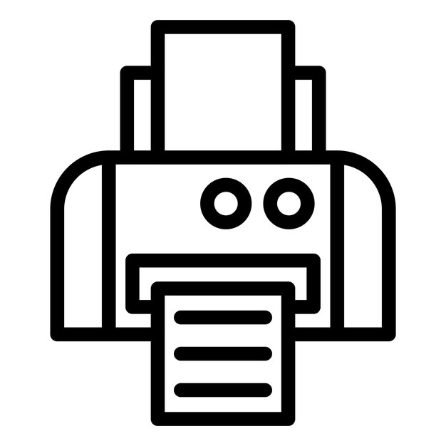 Estilo del icono de la impresora de diseño vectorial