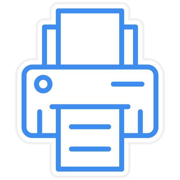Estilo del icono de la impresora de diseño vectorial