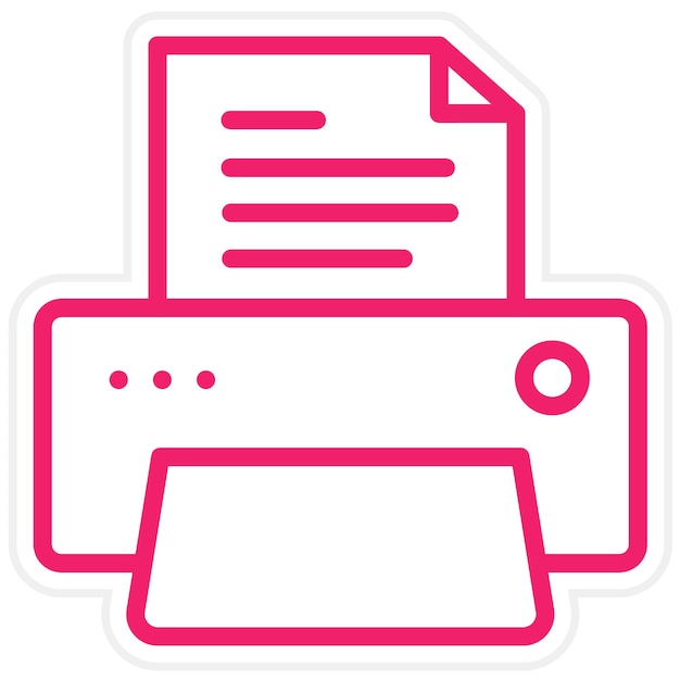 Estilo del icono de la impresora de diseño vectorial