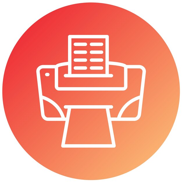 Estilo del icono de la impresora de diseño vectorial