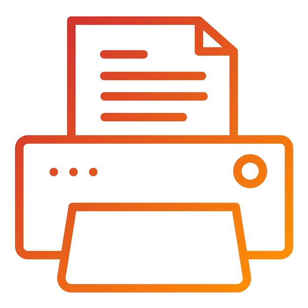Estilo del icono de la impresora de diseño vectorial