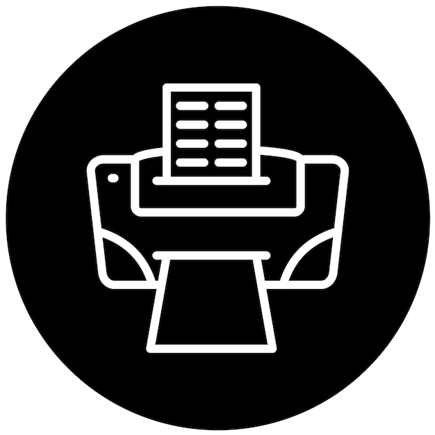 Estilo del icono de la impresora de diseño vectorial