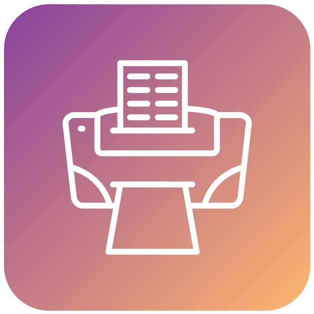 Estilo del icono de la impresora de diseño vectorial