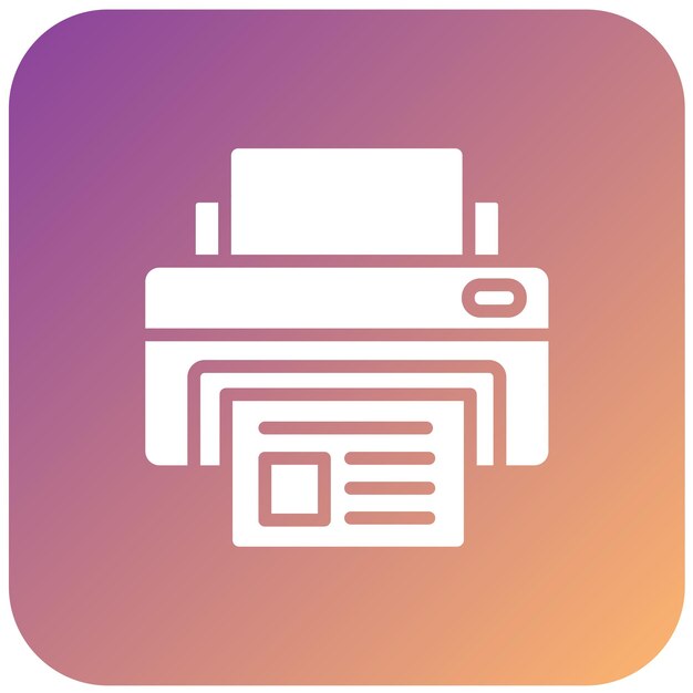 Estilo del icono de la impresora de diseño vectorial