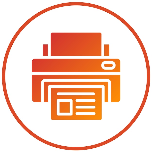Estilo del icono de la impresora de diseño vectorial