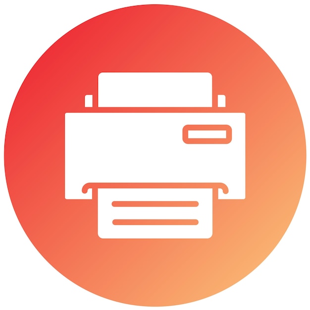 Estilo del icono de la impresora de diseño vectorial