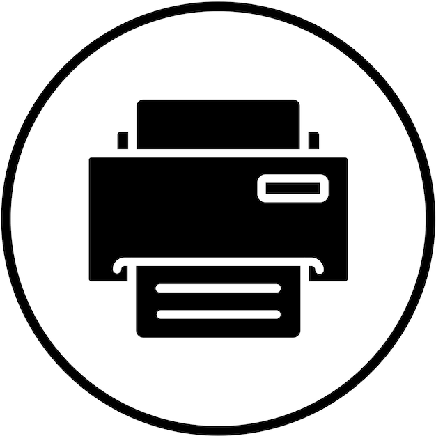 Estilo del icono de la impresora de diseño vectorial