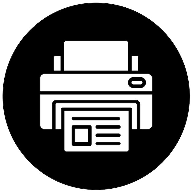 Estilo del icono de la impresora de diseño vectorial