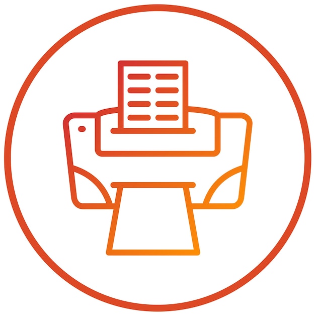 Estilo del icono de la impresora de diseño vectorial
