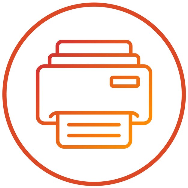 Estilo del icono de la impresora de diseño vectorial