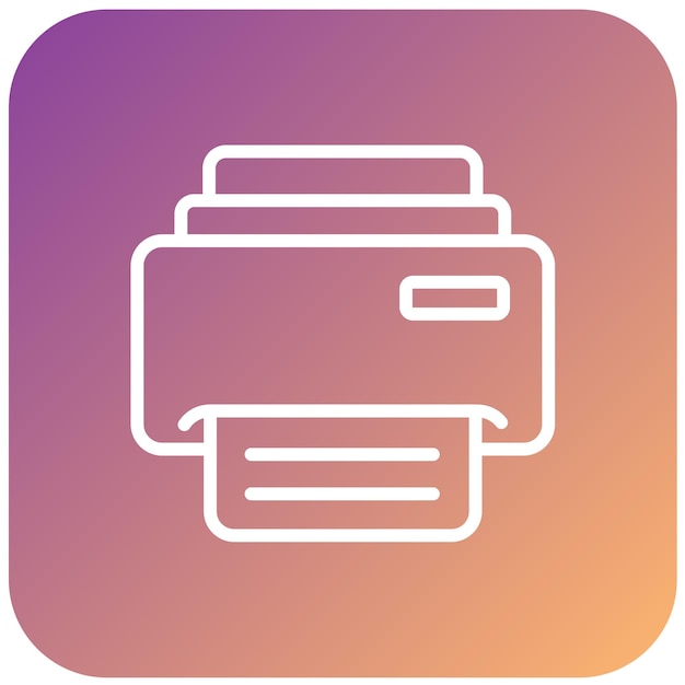 Estilo del icono de la impresora de diseño vectorial