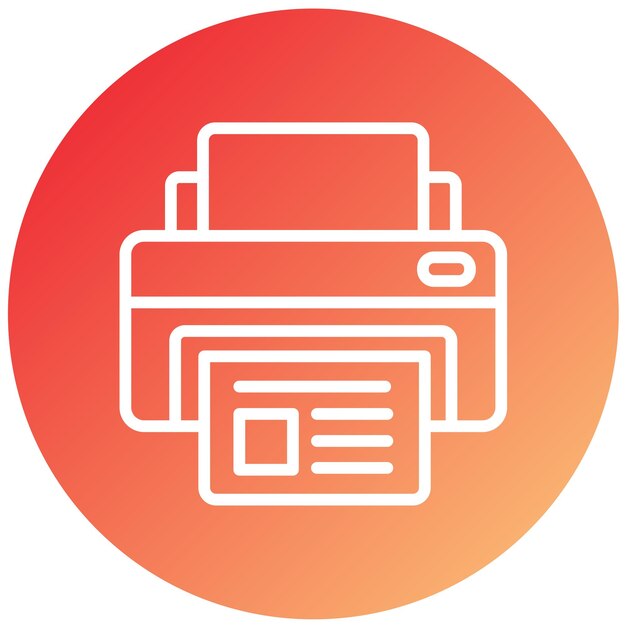 Estilo del icono de la impresora de diseño vectorial