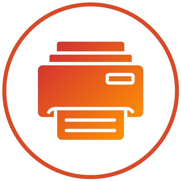 Estilo del icono de la impresora de diseño vectorial