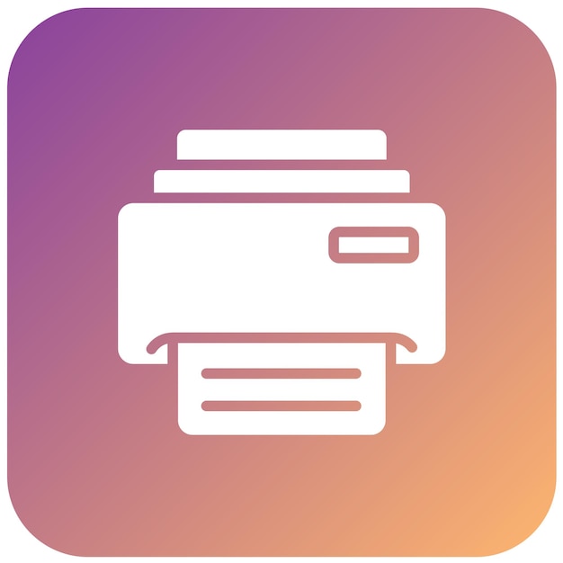 Estilo del icono de la impresora de diseño vectorial