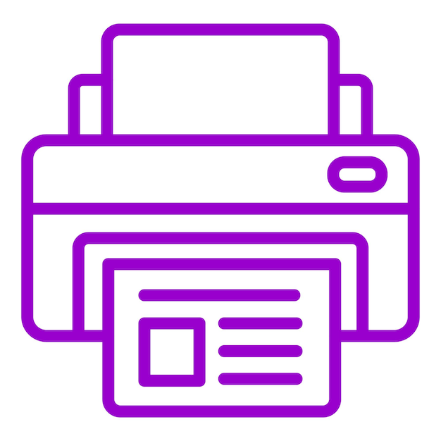 Estilo del icono de la impresora de diseño vectorial