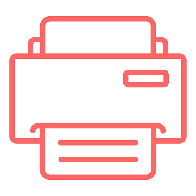 Estilo del icono de la impresora de diseño vectorial