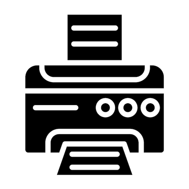 Estilo del icono de la impresora de diseño vectorial