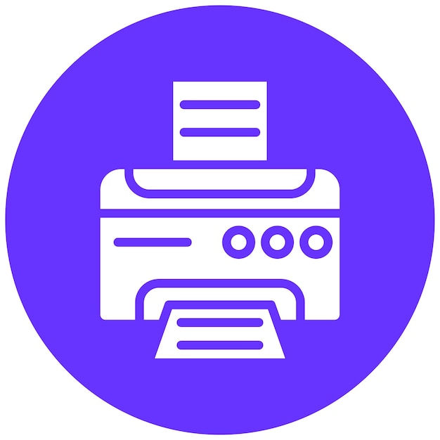 Estilo del icono de la impresora de diseño vectorial