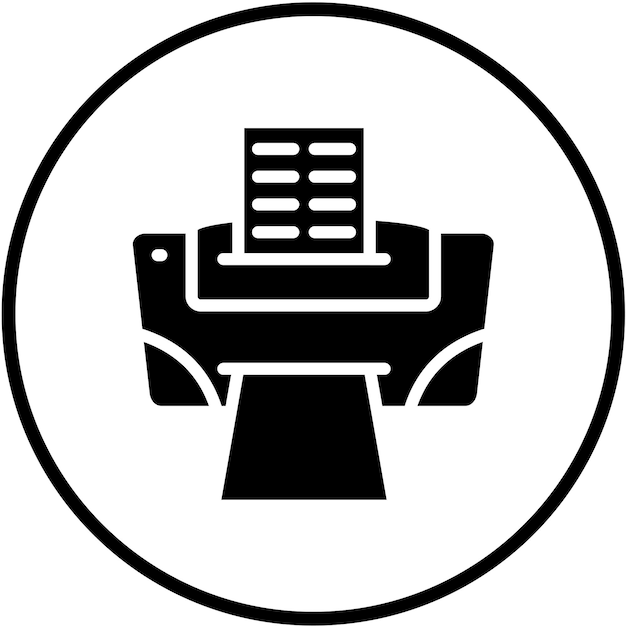 Estilo del icono de la impresora de diseño vectorial