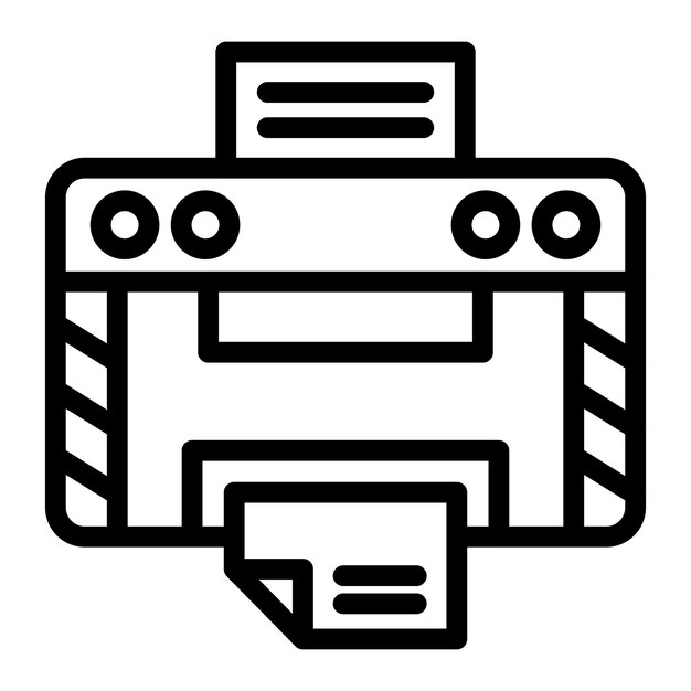 Estilo del icono de la impresora de diseño vectorial