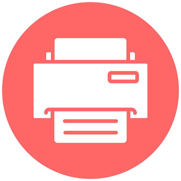 Estilo del icono de la impresora de diseño vectorial